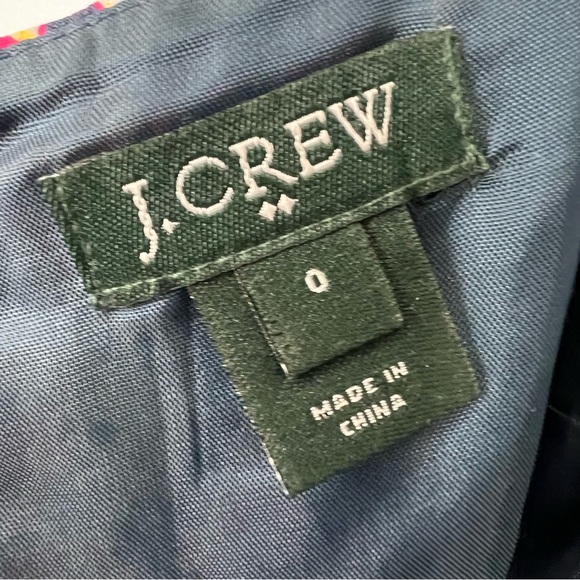 J. Crew Factory Pink Medallion Paisley Pockets Dress Size 0 - Picture 4 of 8